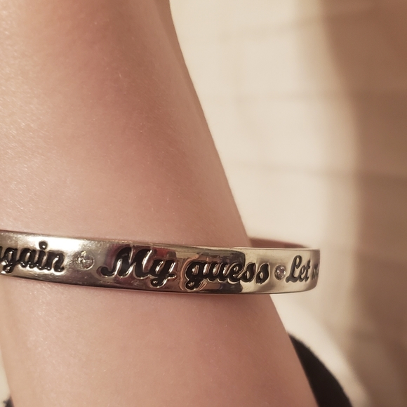 GUESS Silver Bangle Bracelet - Picture 4 of 5